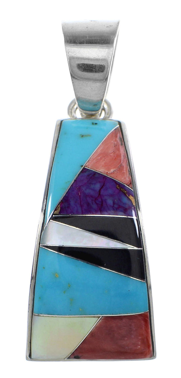 Multicolor Genuine Sterling Silver Southwest Pendant YX94747
